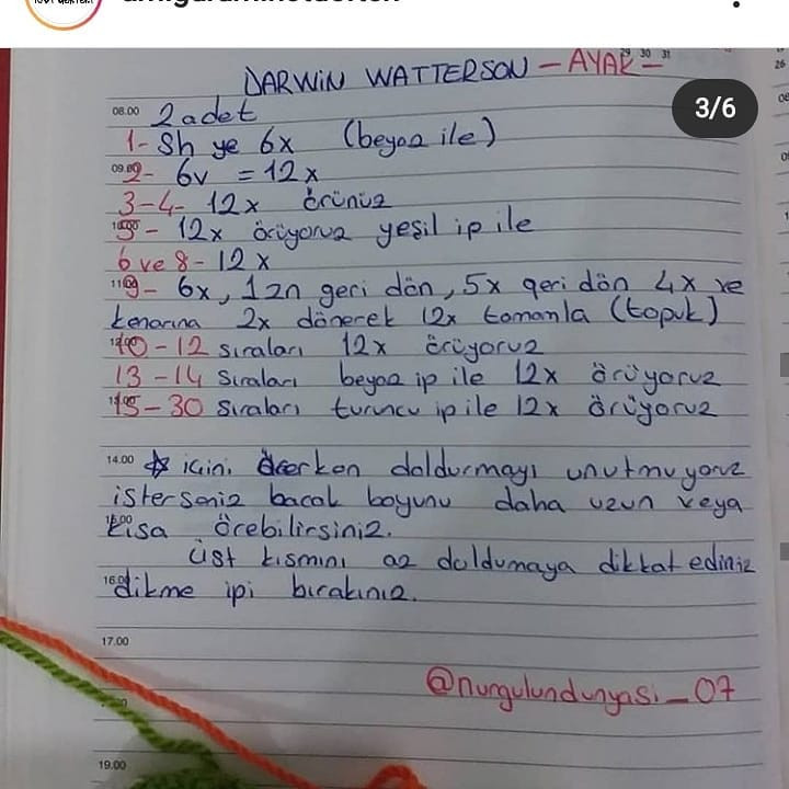 Darwin Tarifi: Sevimli Amigurumi Oyuncak Yapımı