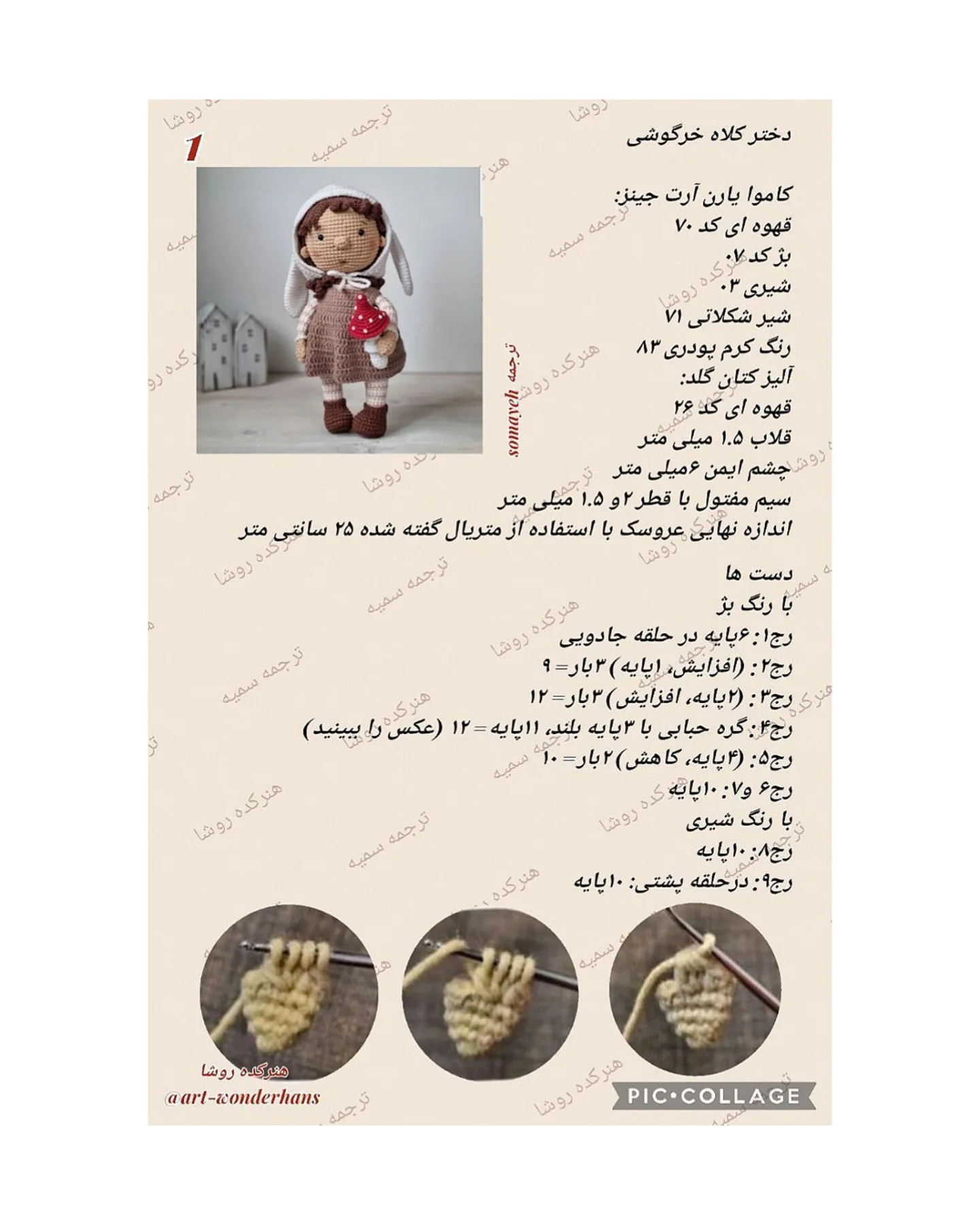دختر کلاه خرگوشی با قارچ