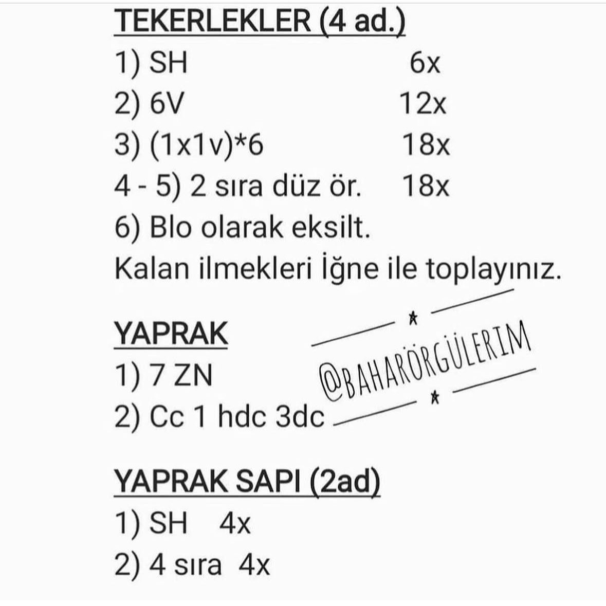 Domates Şeklinde Örgü Oyuncak Araba Nasıl Yapılır