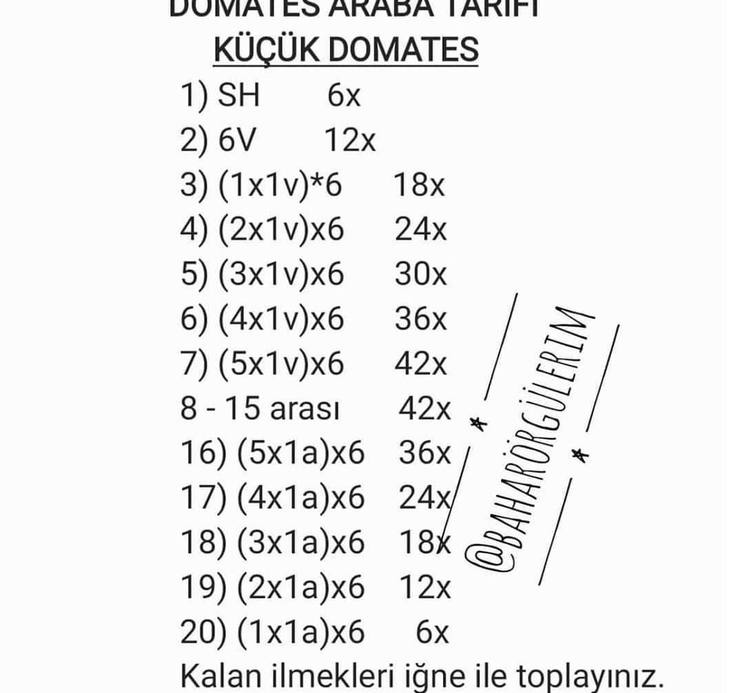 Domates Şeklinde Örgü Oyuncak Araba Nasıl Yapılır