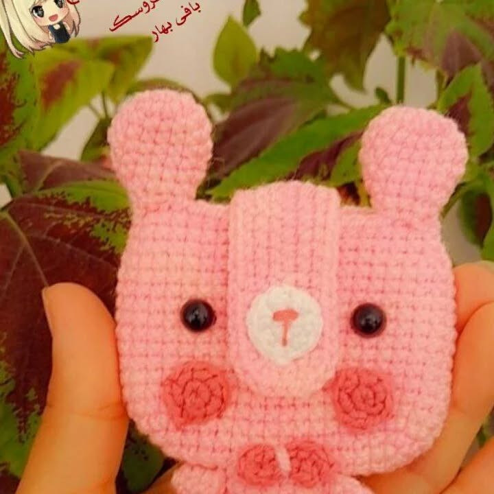 دستبافت عروسک کوچک قلاب بافی زیبا