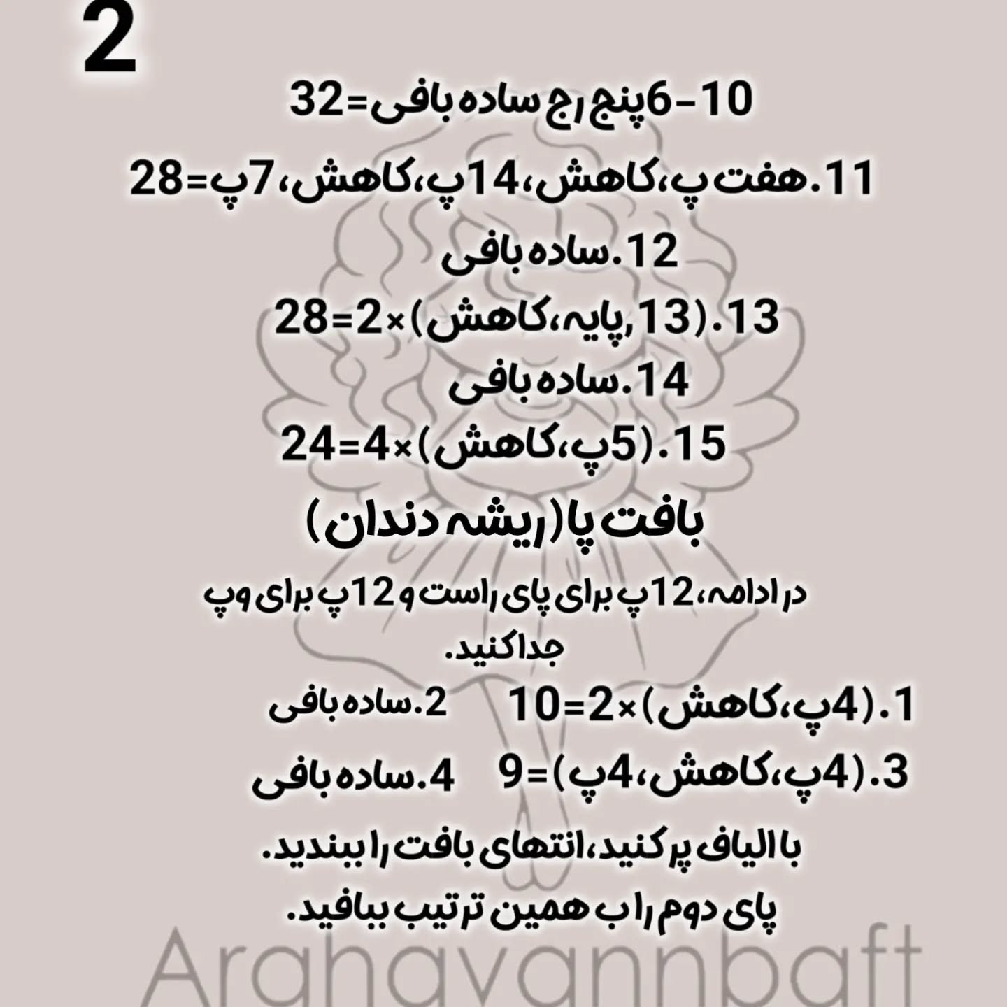 دستور العمل دندان قلاب‌بافی