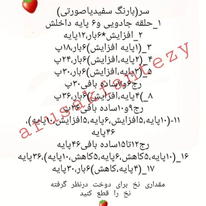دستور بافت آویز خوک توت فرنگی بامزه