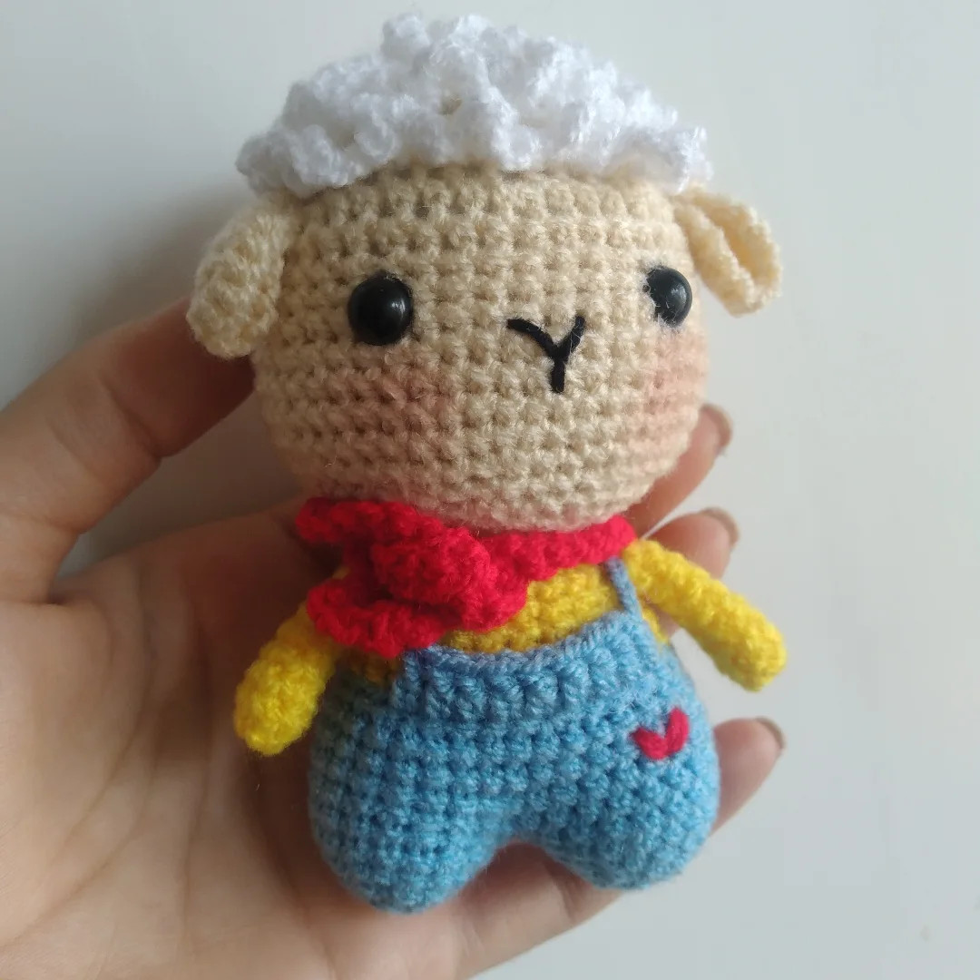 دستور بافت عروسک بره قلاب بافی