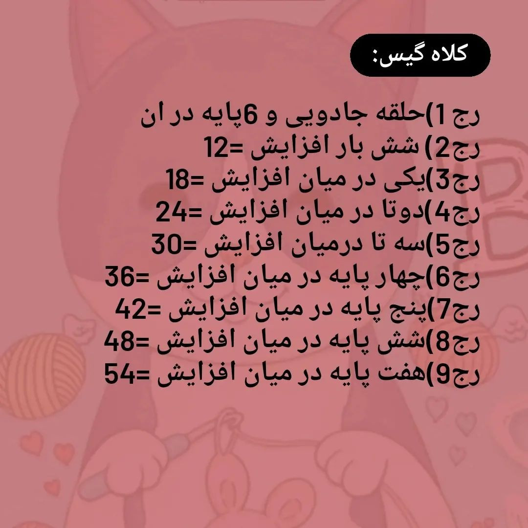 دستور بافت عروسک دختر با لباس قرمز
