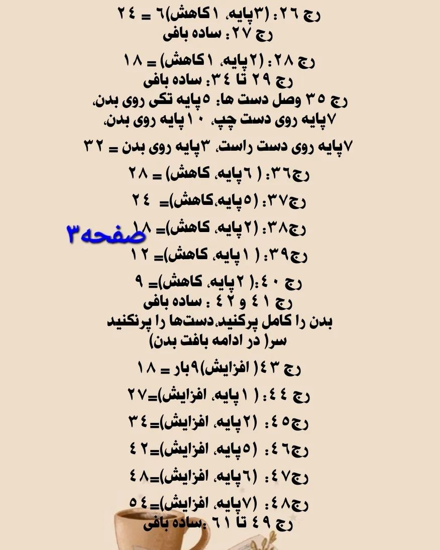 دستور بافت عروسک دختر بافتنی با الگوی عالی