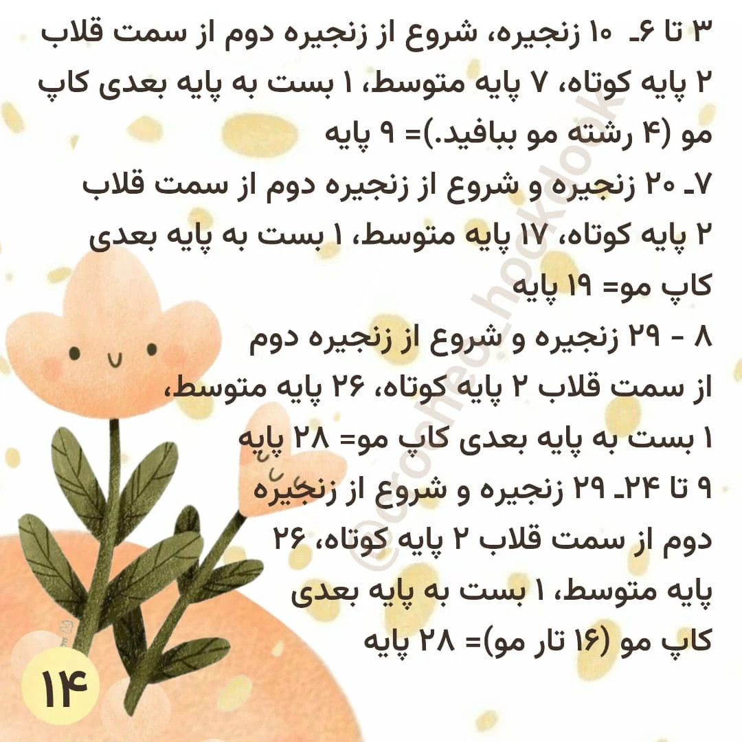 دستور بافت عروسک قلاب‌بافی مونیکا