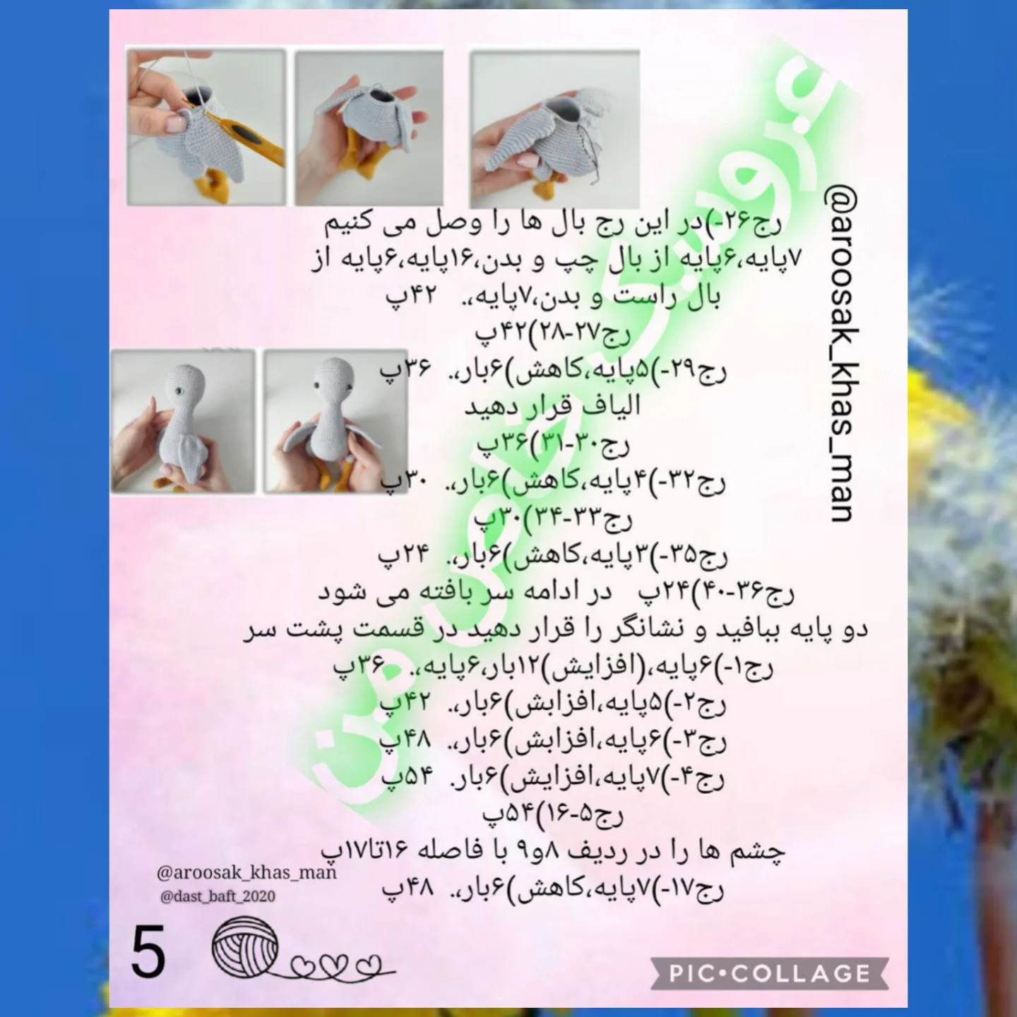 دستور بافت اردک عاشقانه