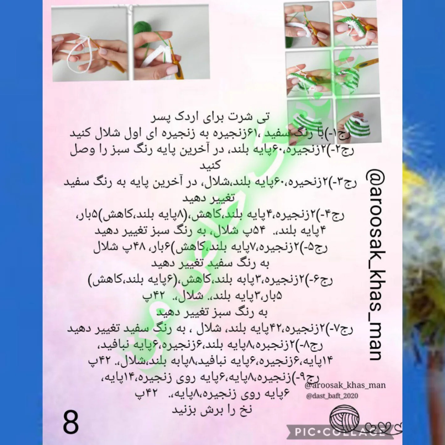 دستور بافت اردک عاشقانه