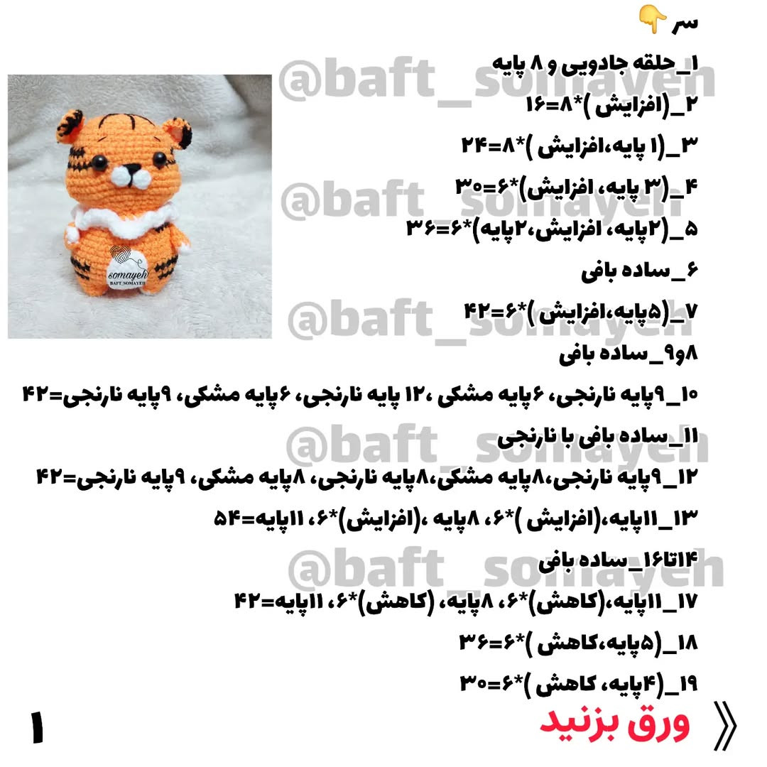 دستور بافت ببر توکی