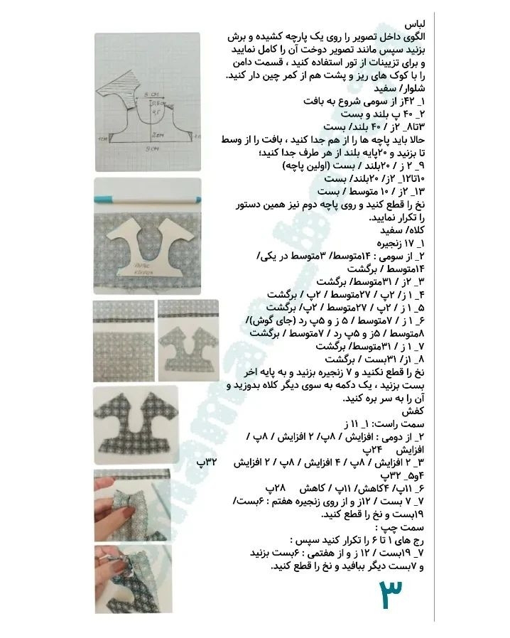 دستور بافت بره سیاه با ترجمه اختصاصی از کانال مامان‌بافت
