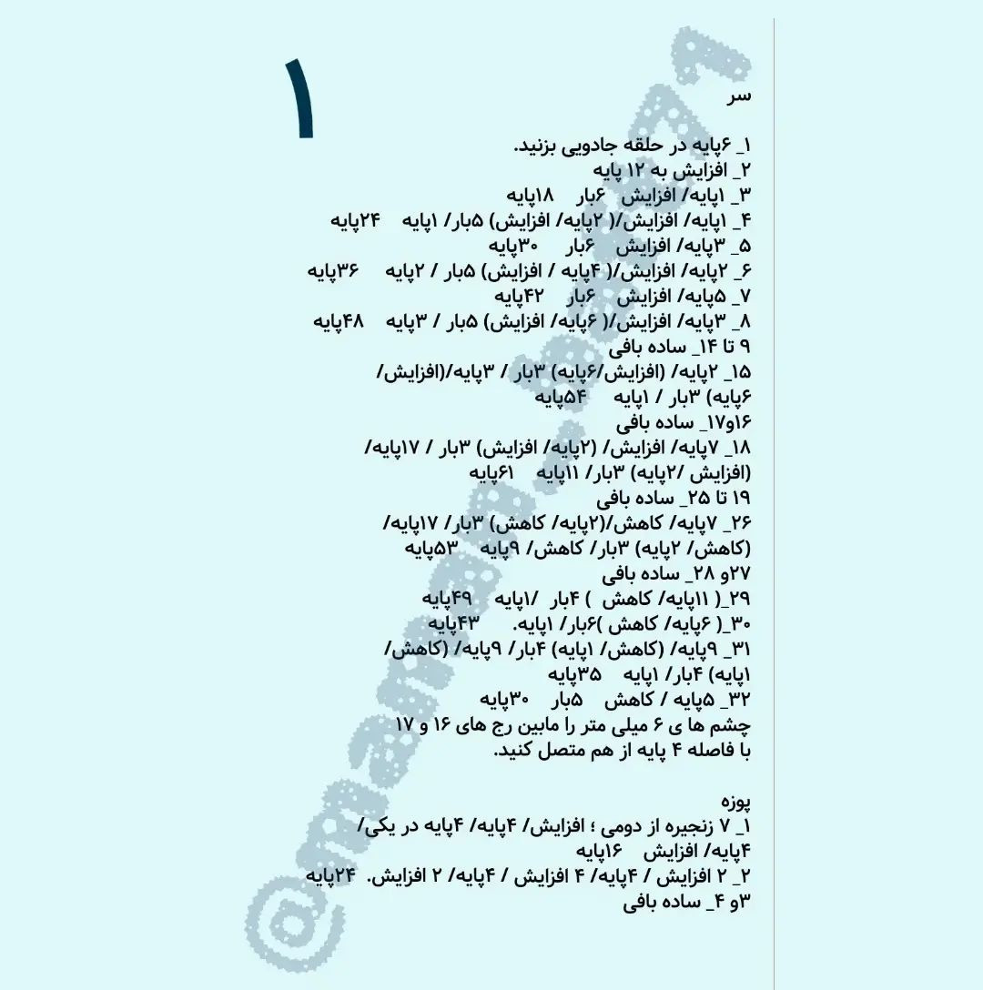 دستور بافت گوزن برفی با ترجمه اختصاصی از کانال مامانافت