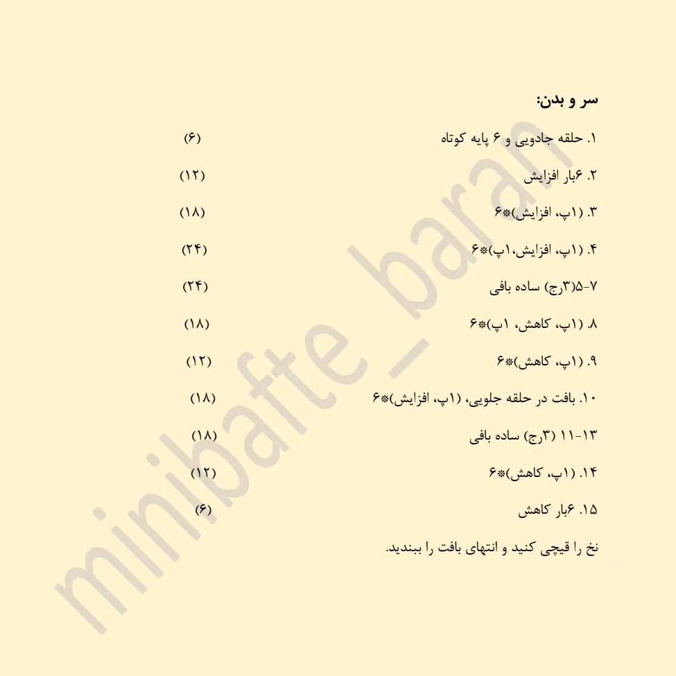 دستور بافت خرگوش فسقلی