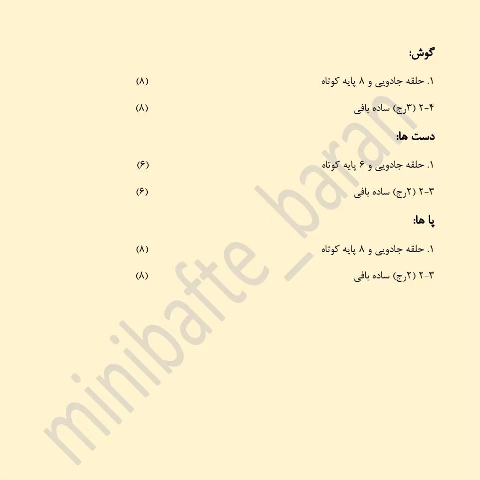 دستور بافت خرگوش فسقلی