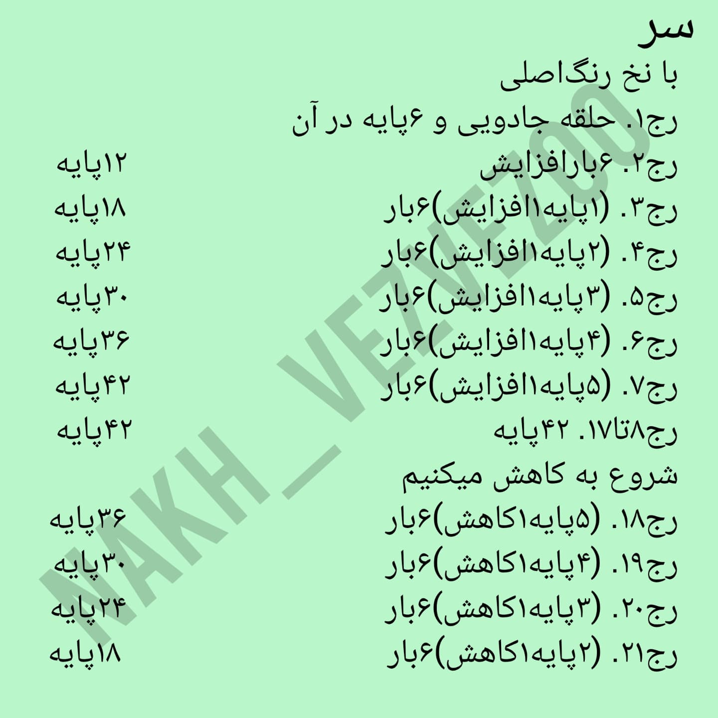 دستور بافت خرگوشک |خرگوشک|
ببافید و لذت ببرید😍
عکس یادتون نره قشنگا❤️