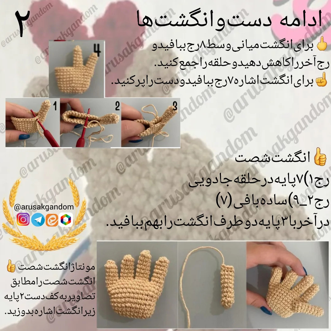 دستور بافت قلب با انگشتان دست