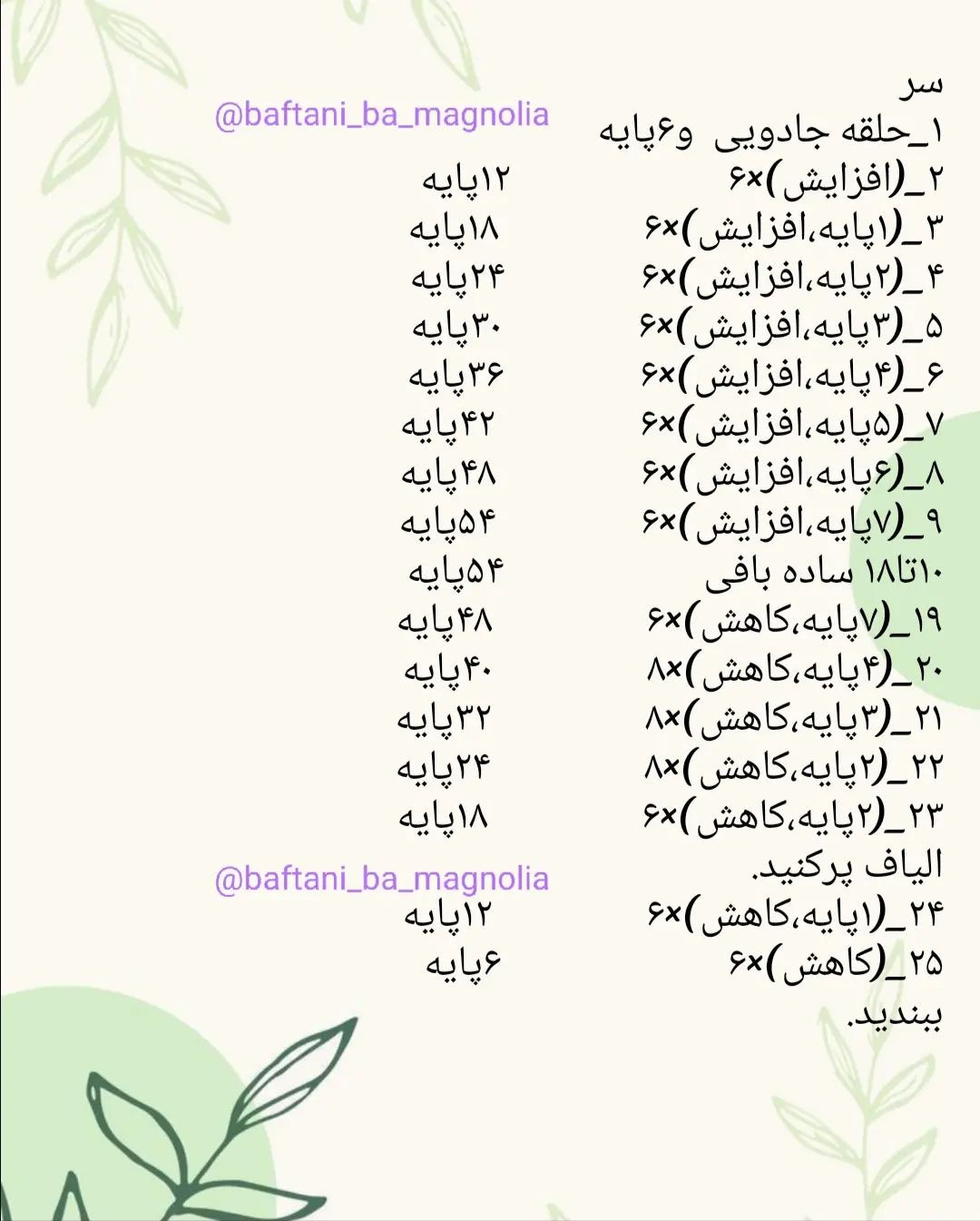 دستور بافت قورباغه با قلاب