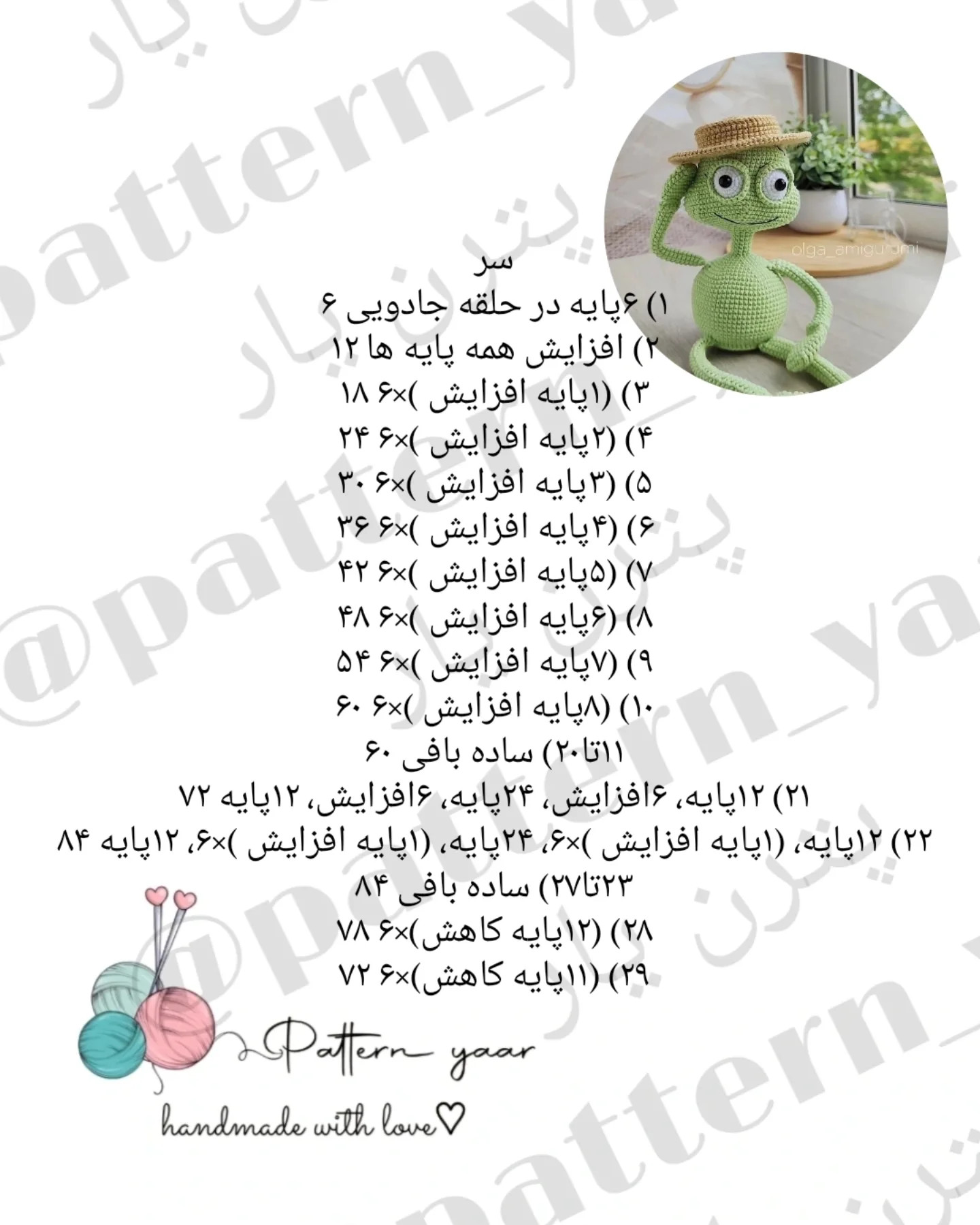 دستور بافت قورباغه با کلاه رایگان