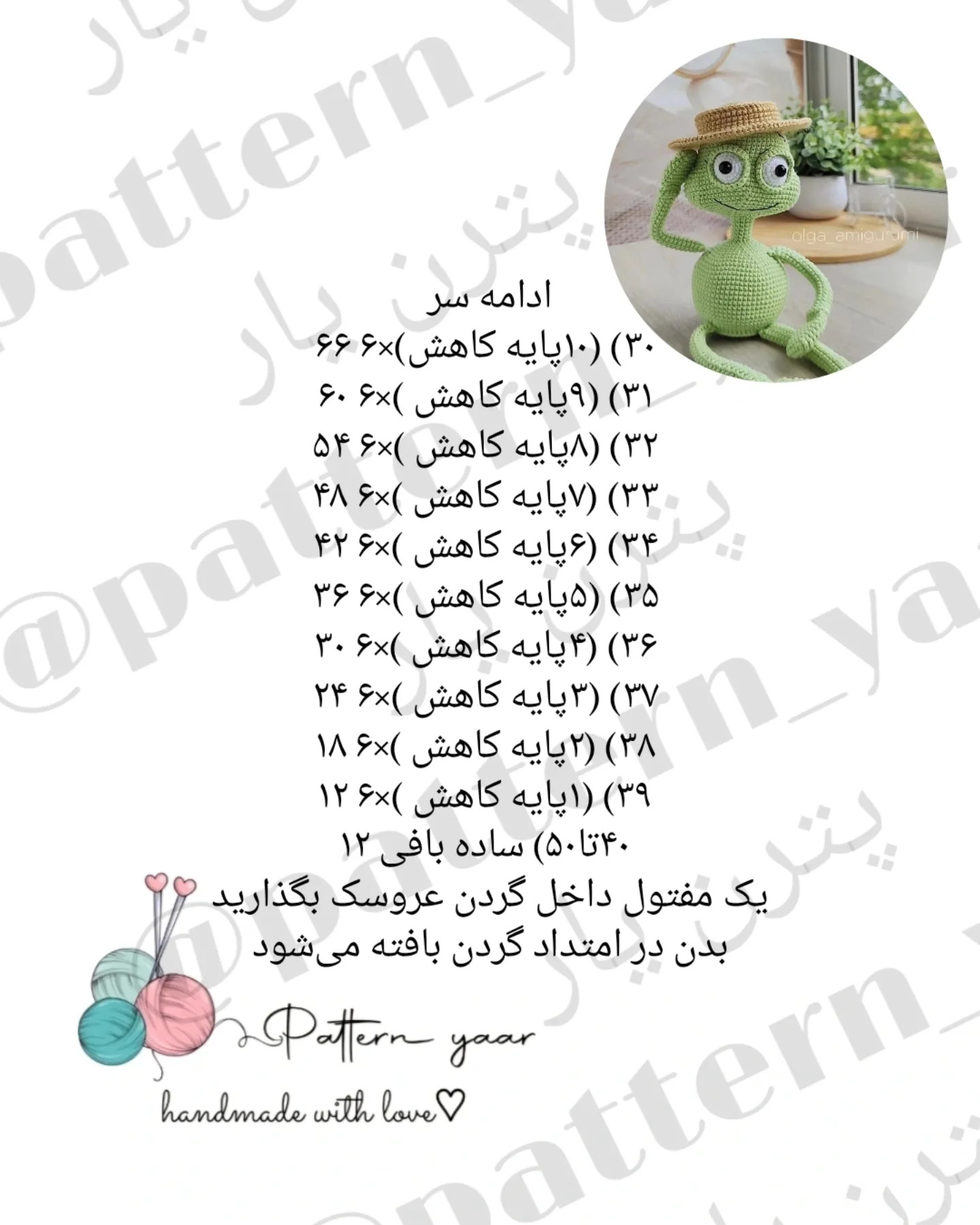 دستور بافت قورباغه با کلاه رایگان