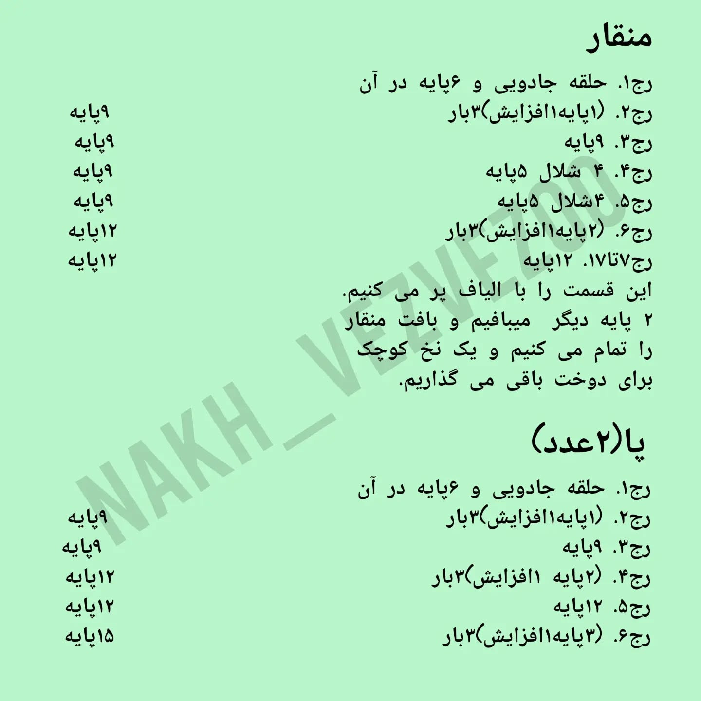 دستور بافت مرغ دریایی جذاب و رنگارنگ
