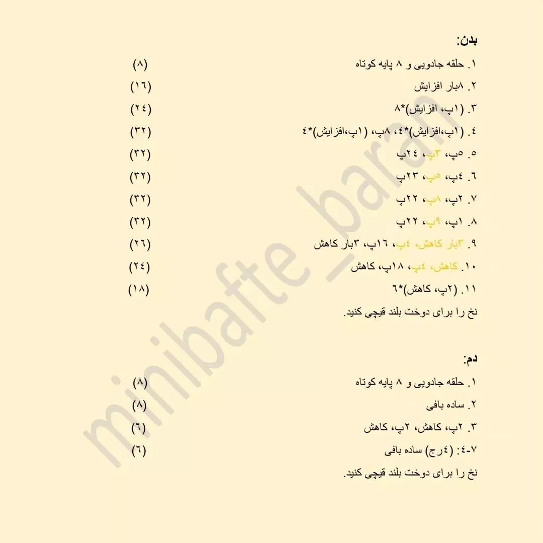 دستور بافت پیشی کوچولو
