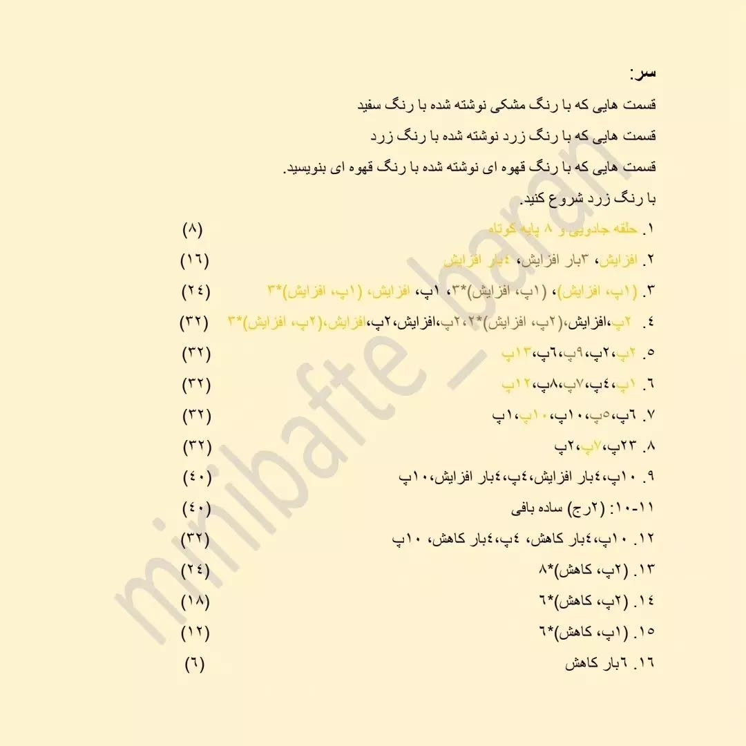 دستور بافت پیشی کوچولو