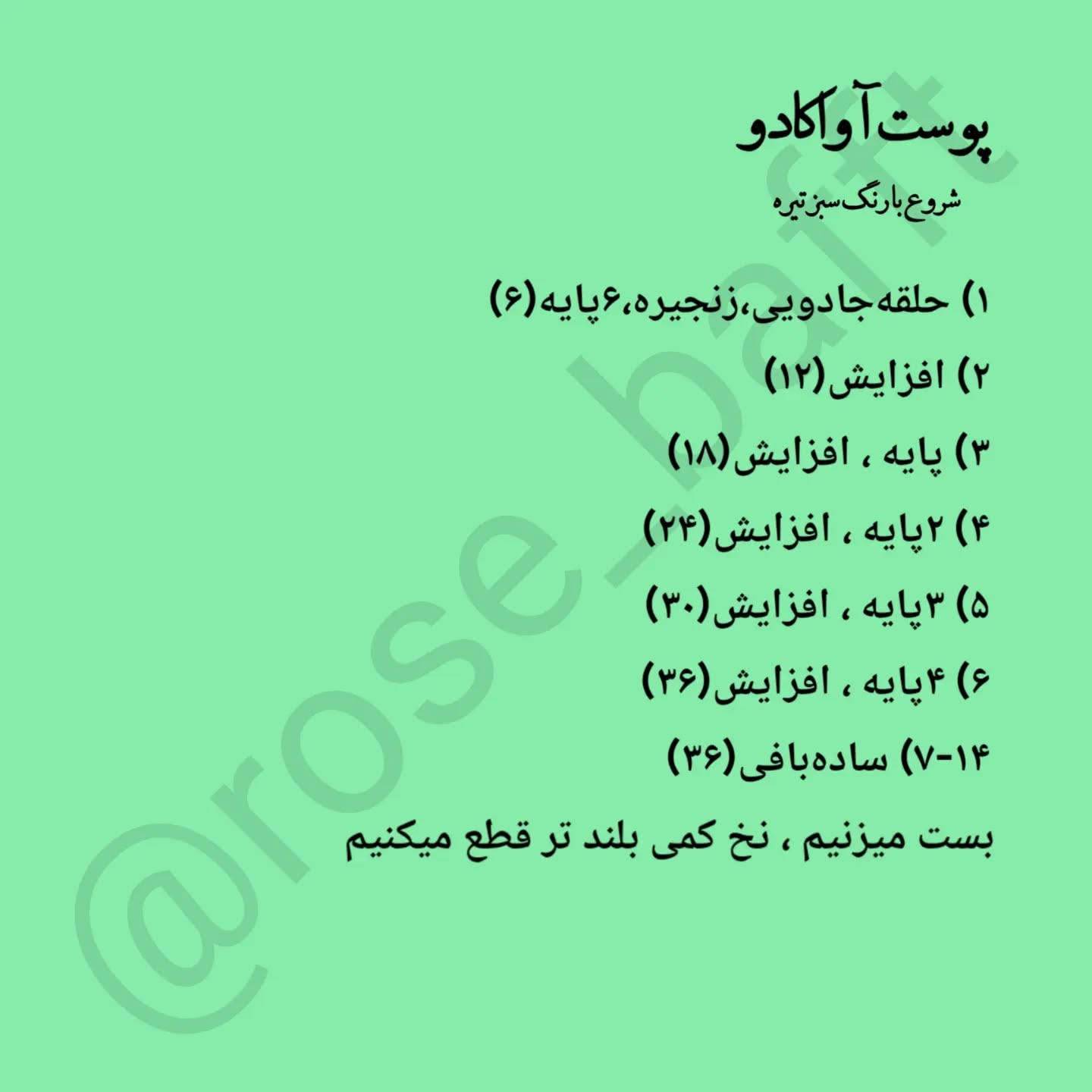 دستور بافت رایگان آووکادو گپل