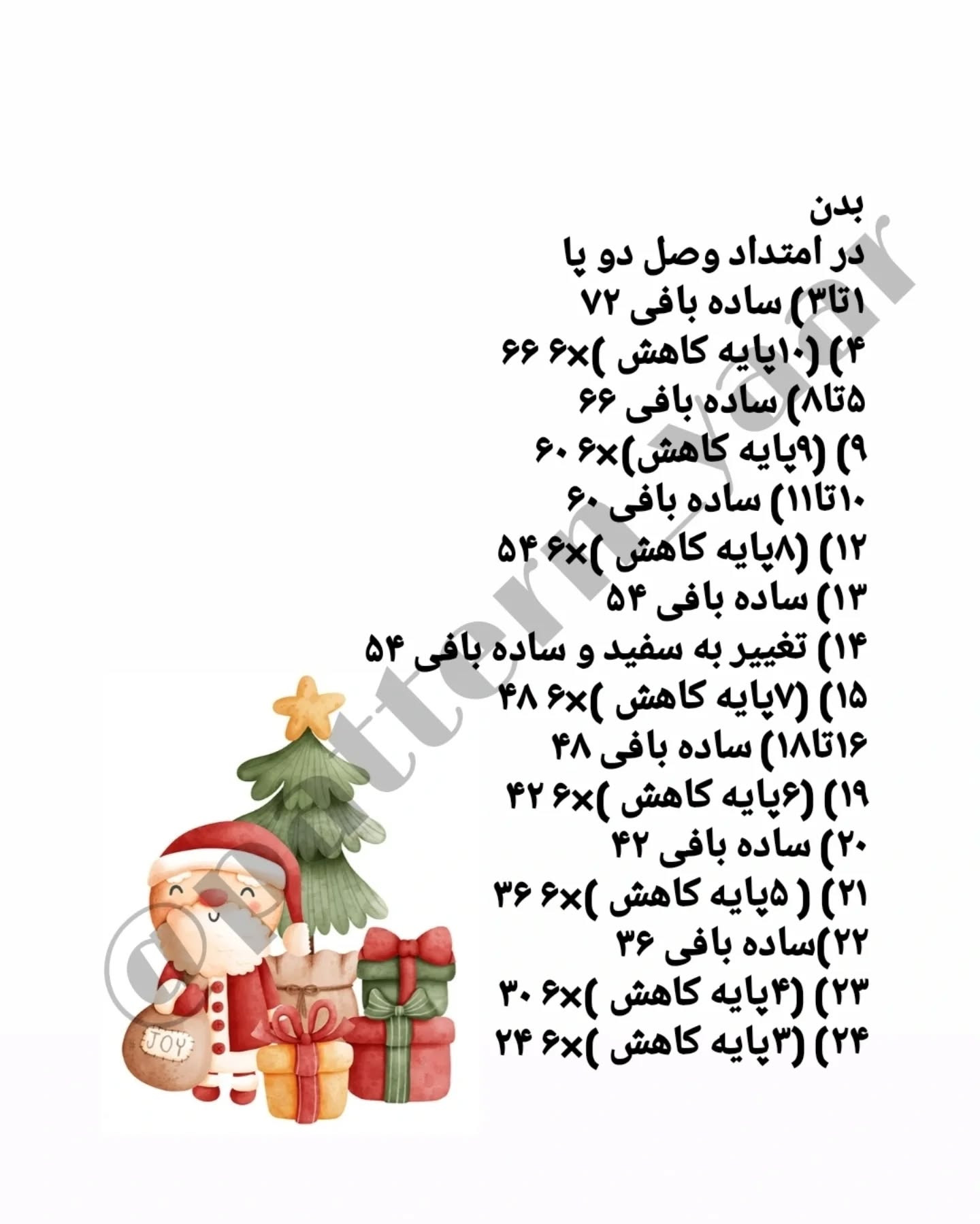 دستور بافت رایگان بابانوئل