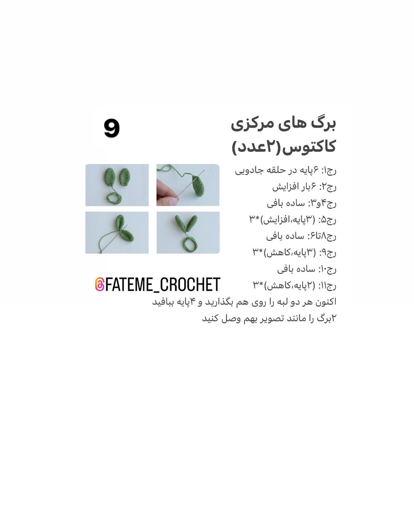 دستور بافت رایگان گلدان گنوم کاکتوس