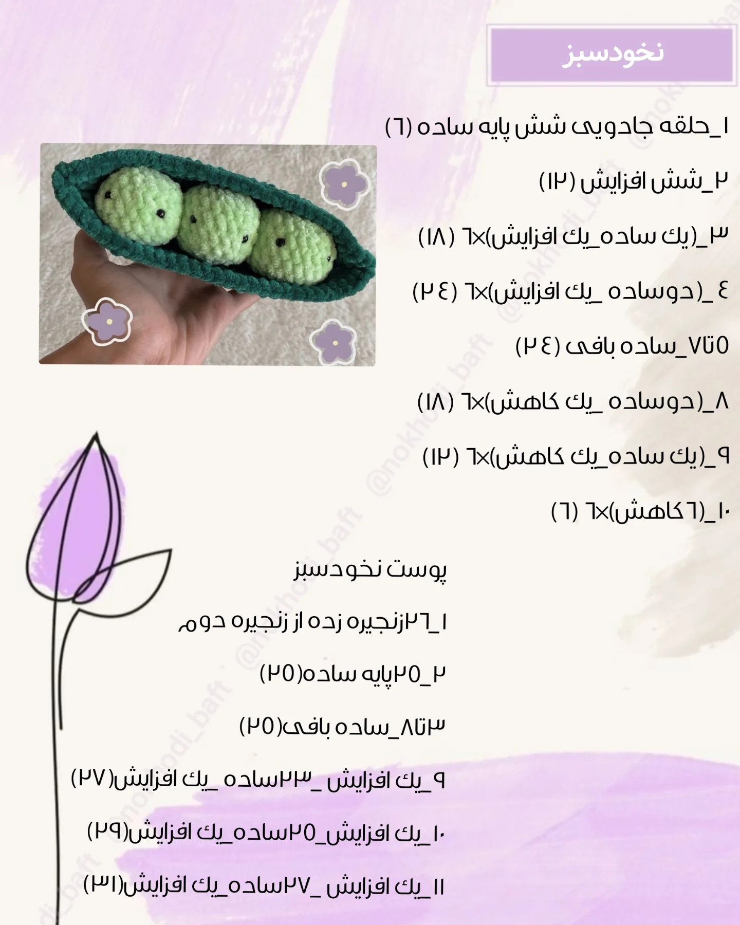 دستور بافت رایگان نخودسبز