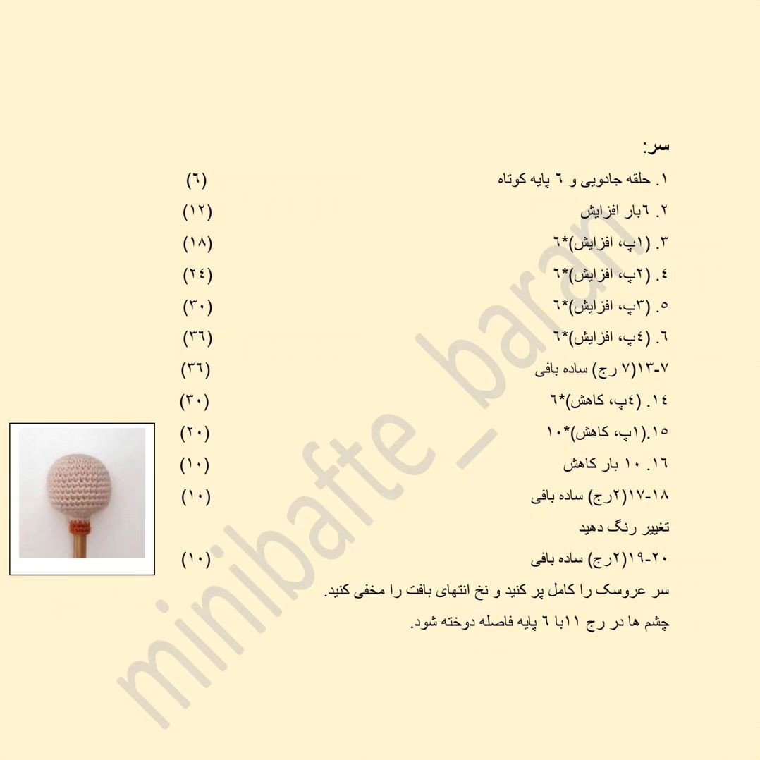 دستور بافت شخصیت عروسکی زمستانی با کلاه بافتنی