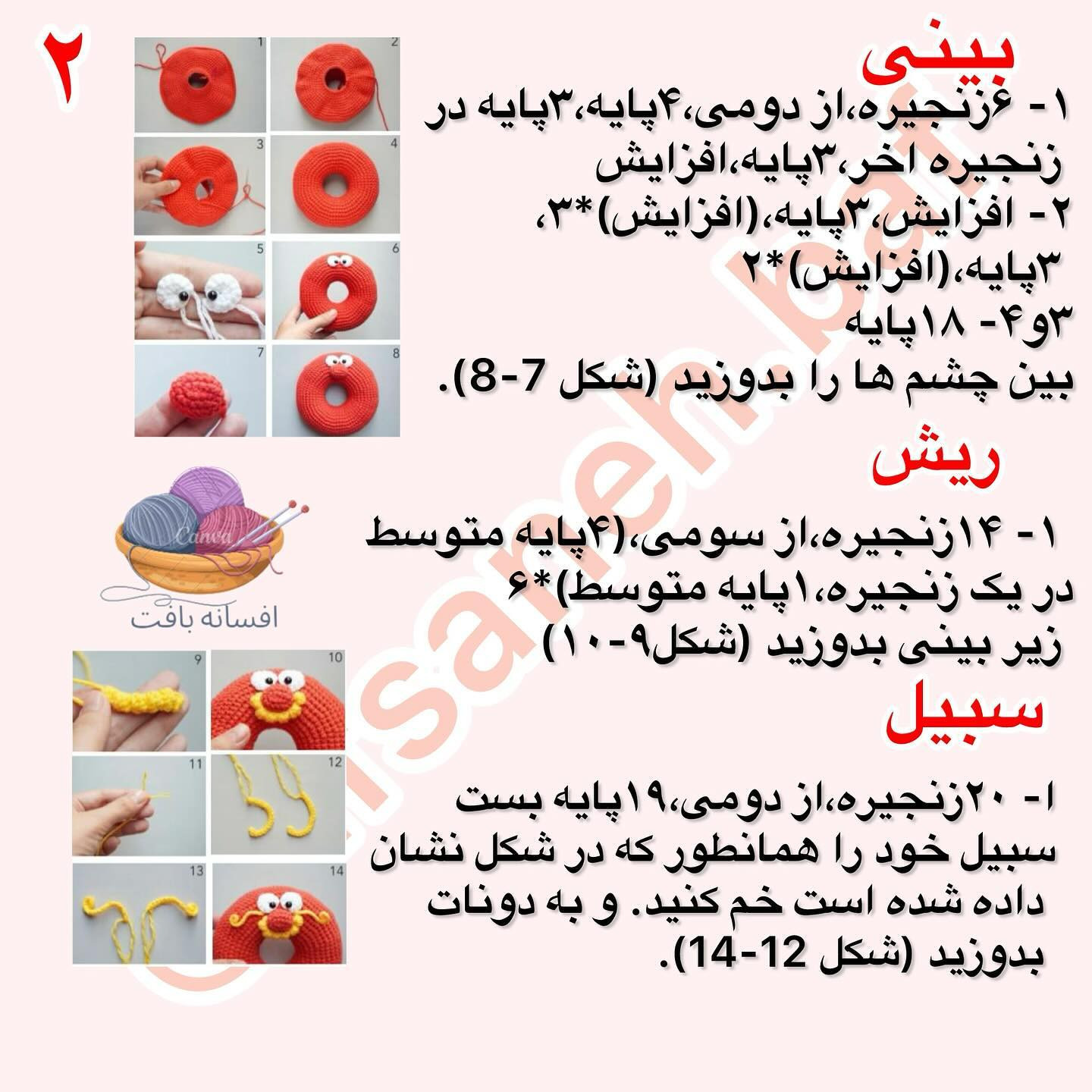 دستور بافت شخصیت‌های کارتونی خنده‌دار