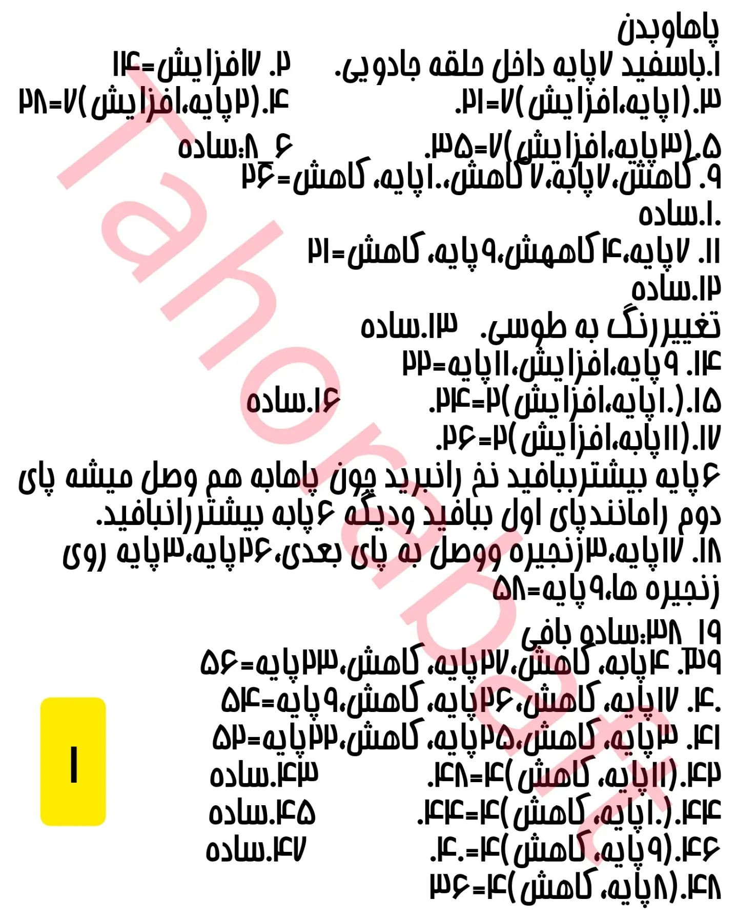 دستور بافت تام کوچولو