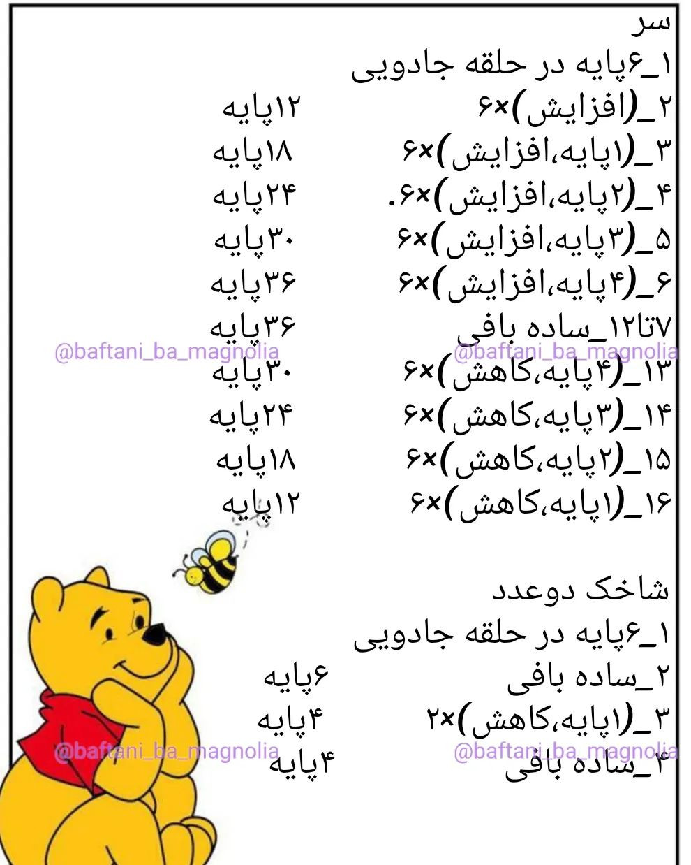 دستور بافت زنبور عسل کوچک و جذاب