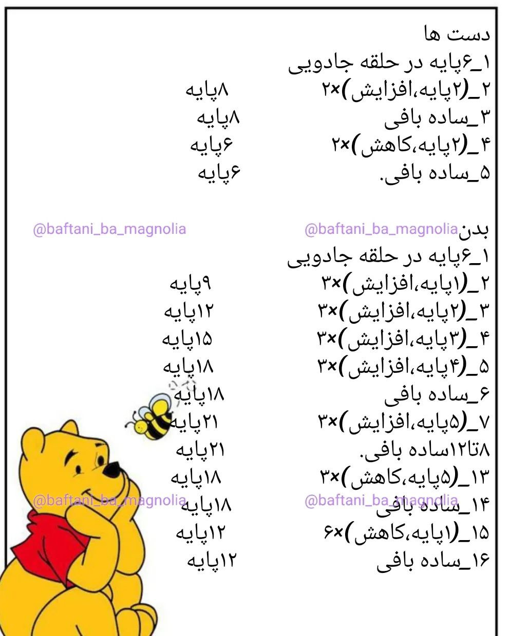 دستور بافت زنبور عسل کوچک و جذاب