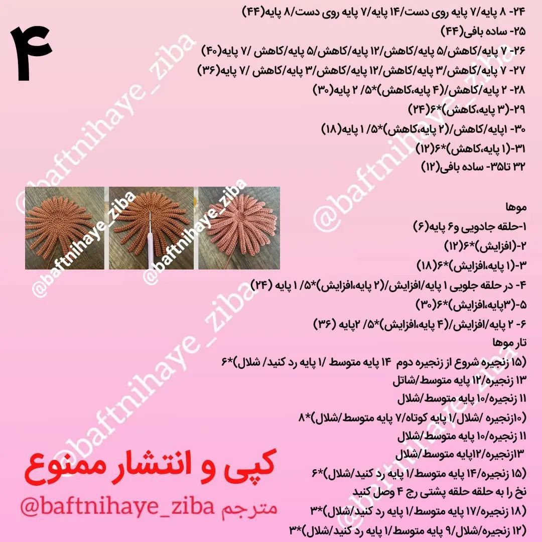دستورالعمل بافت عروسک دختر کوچک با لباس قرمز و سبز