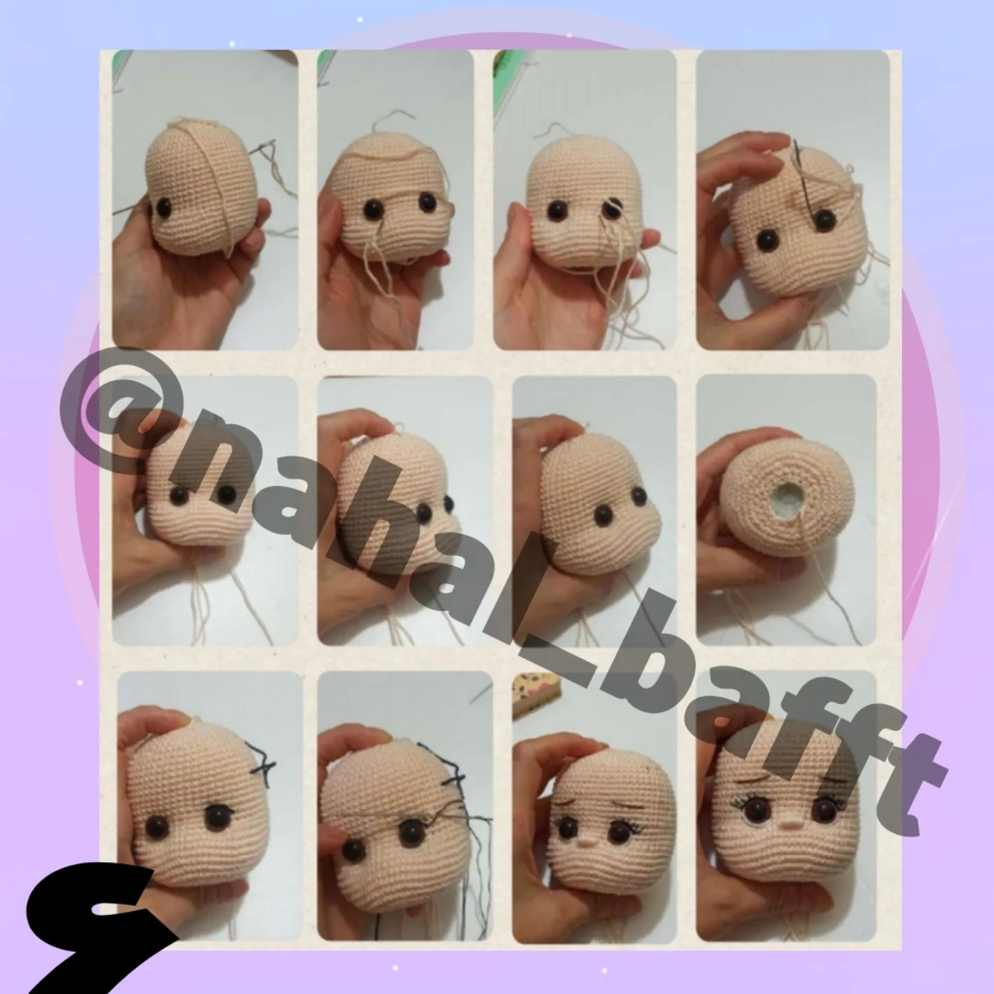 دستورالعمل بافت عروسک دخترانه با کت سبز زیبا