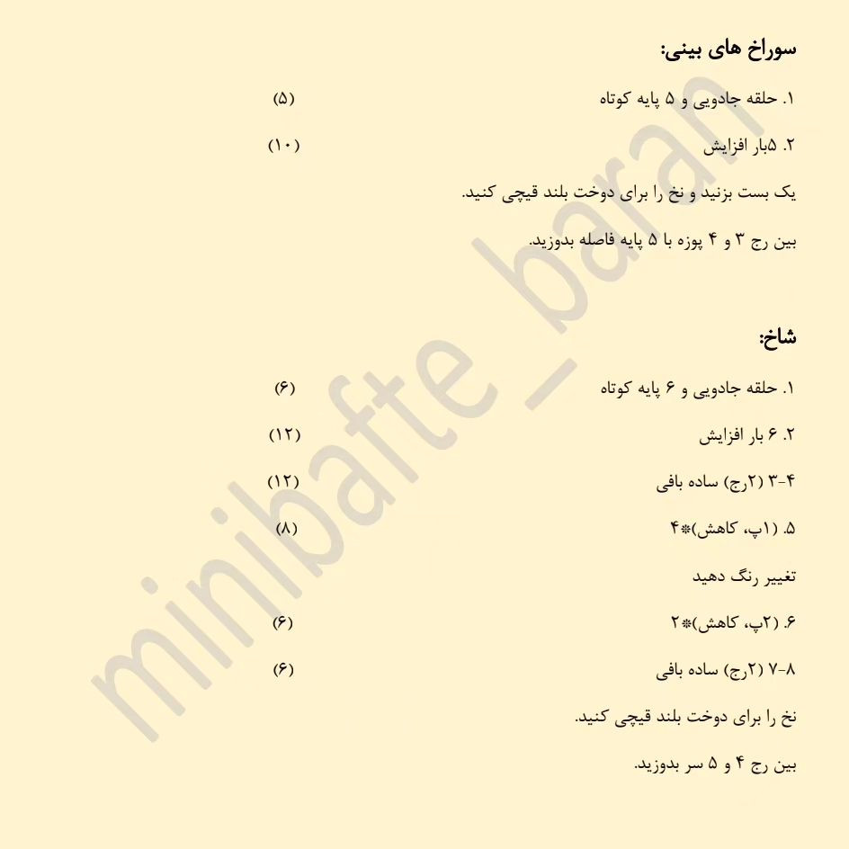 دستوربافت جاکلیدی زرافه