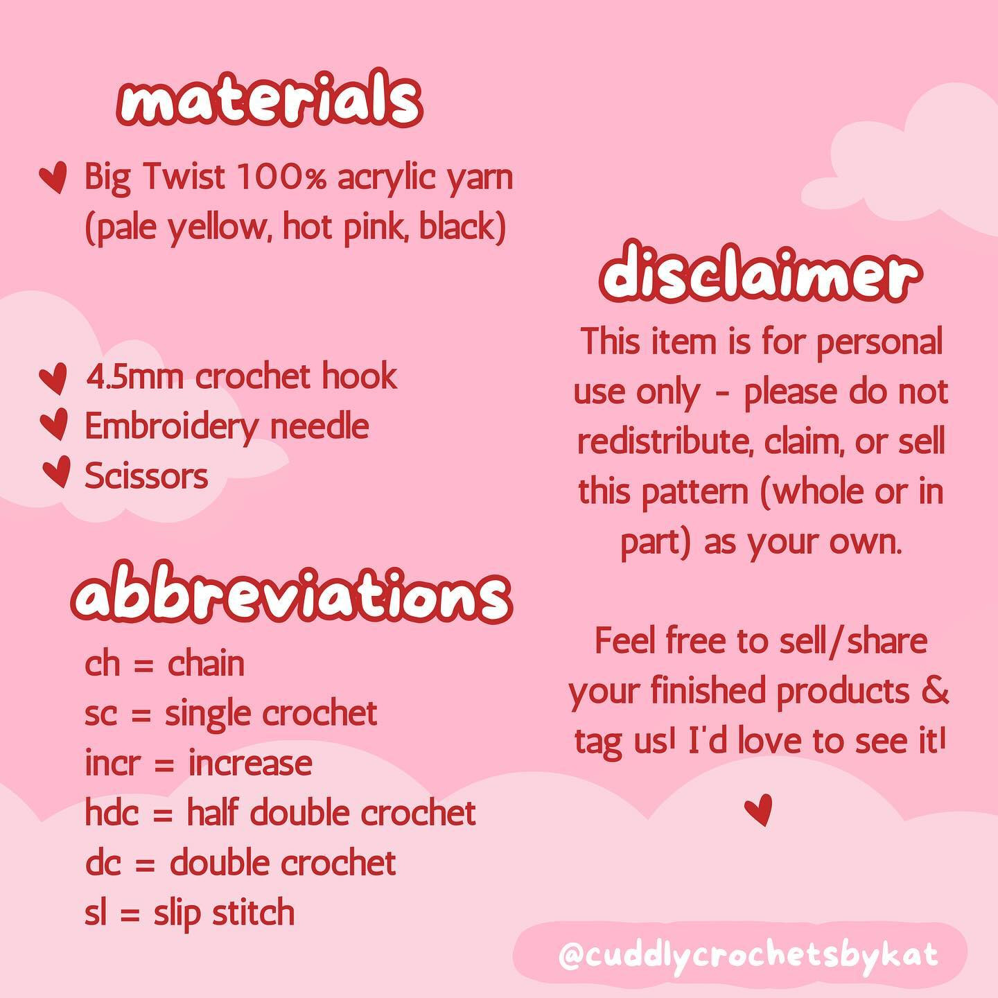 Easy and Quick Crochet Pattern for a Cute Yellow Character