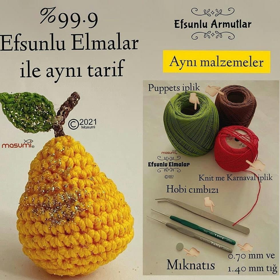 Efsunlu Armutlar: Tığ İşi Harikalar Yaratın
