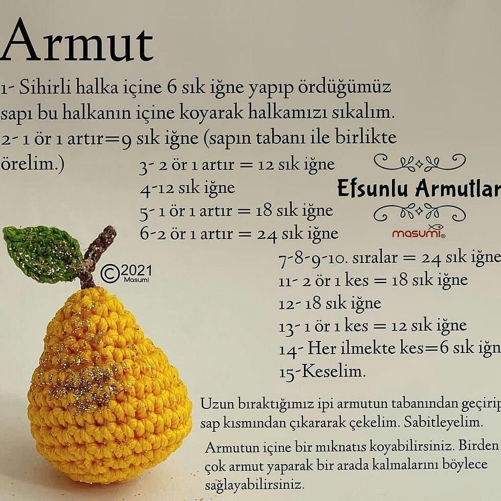Efsunlu Armutlar: Tığ İşi Harikalar Yaratın