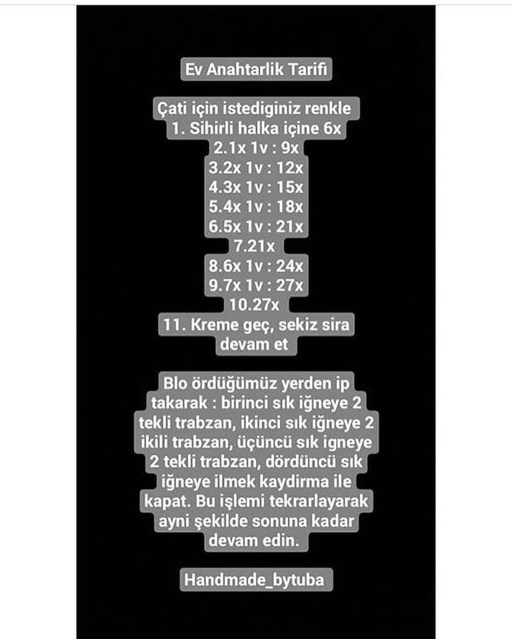 Ev Şeklinde Renkli Örgü Anahtarlık Modelleri ile Dekorasyon