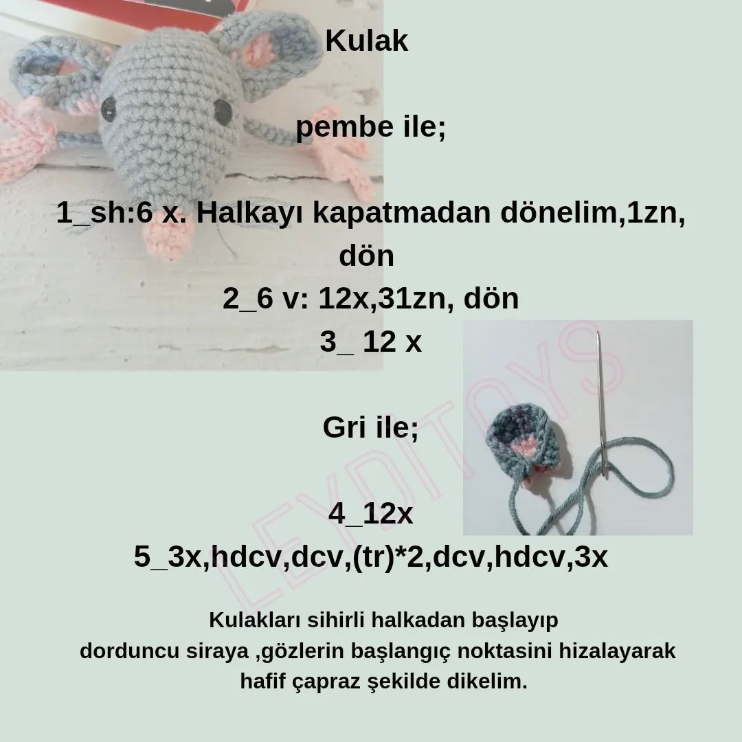 Fare Şeklinde Örgü Kitap Ayracı Yapımı - Ücretsiz Tarif