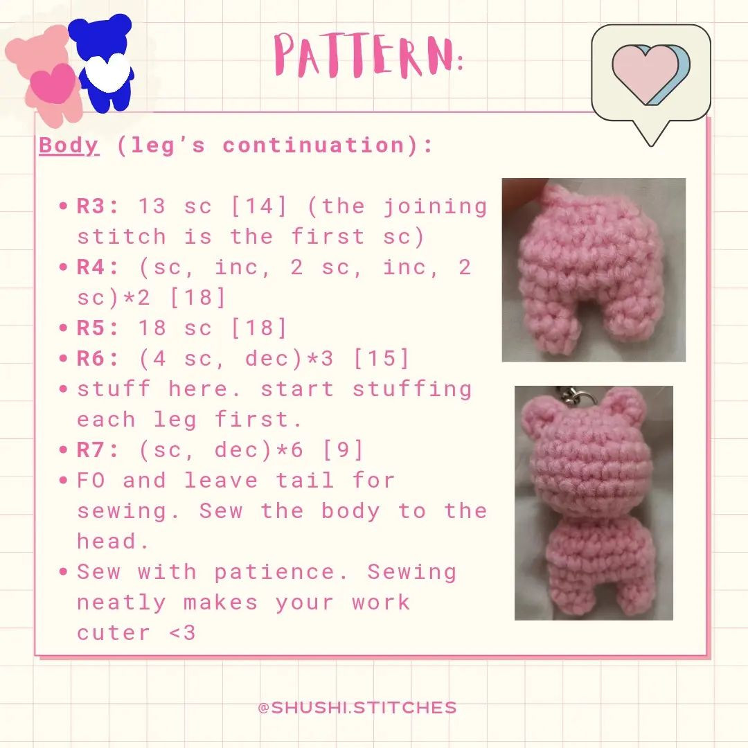 Free Crochet Pattern: Adorable Couple Bear Keychains