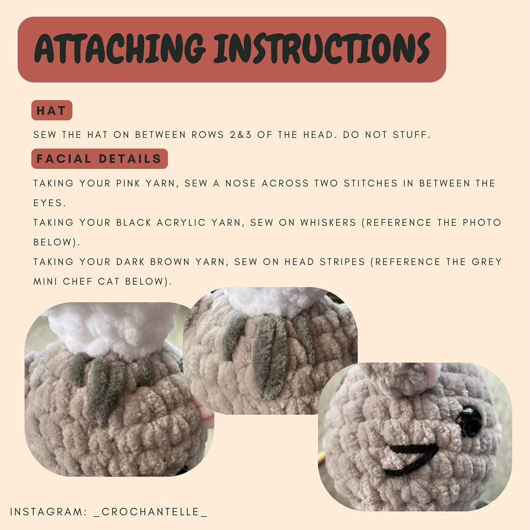 Free Crochet Pattern: Adorable Mini Chef Cat Amigurumi