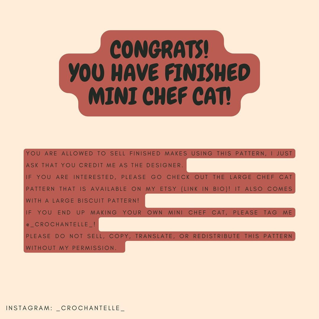 Free Crochet Pattern: Adorable Mini Chef Cat Amigurumi