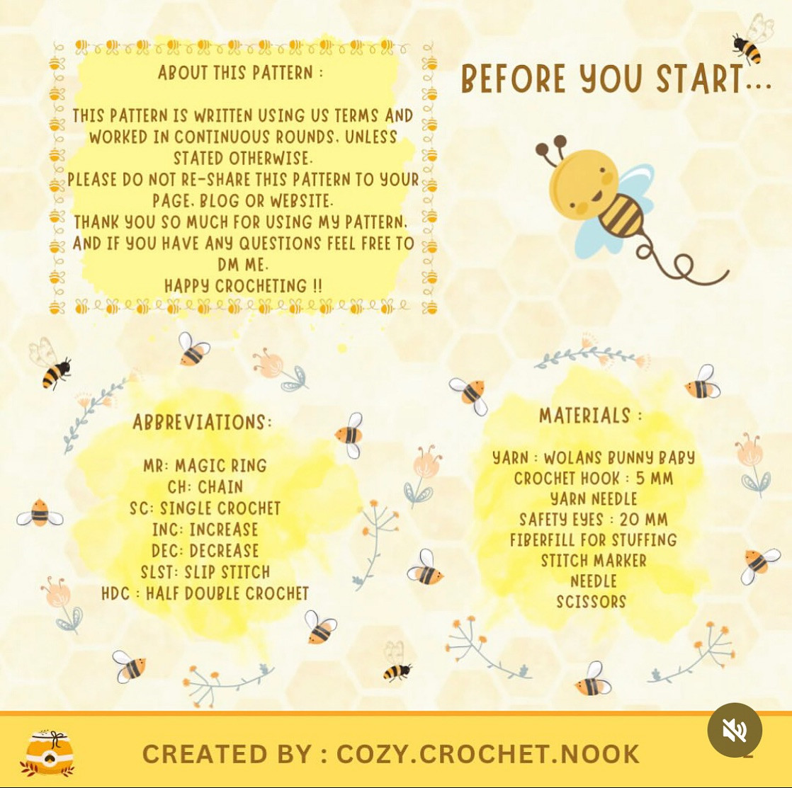 Free Crochet Pattern: Betty the Bee Amigurumi
