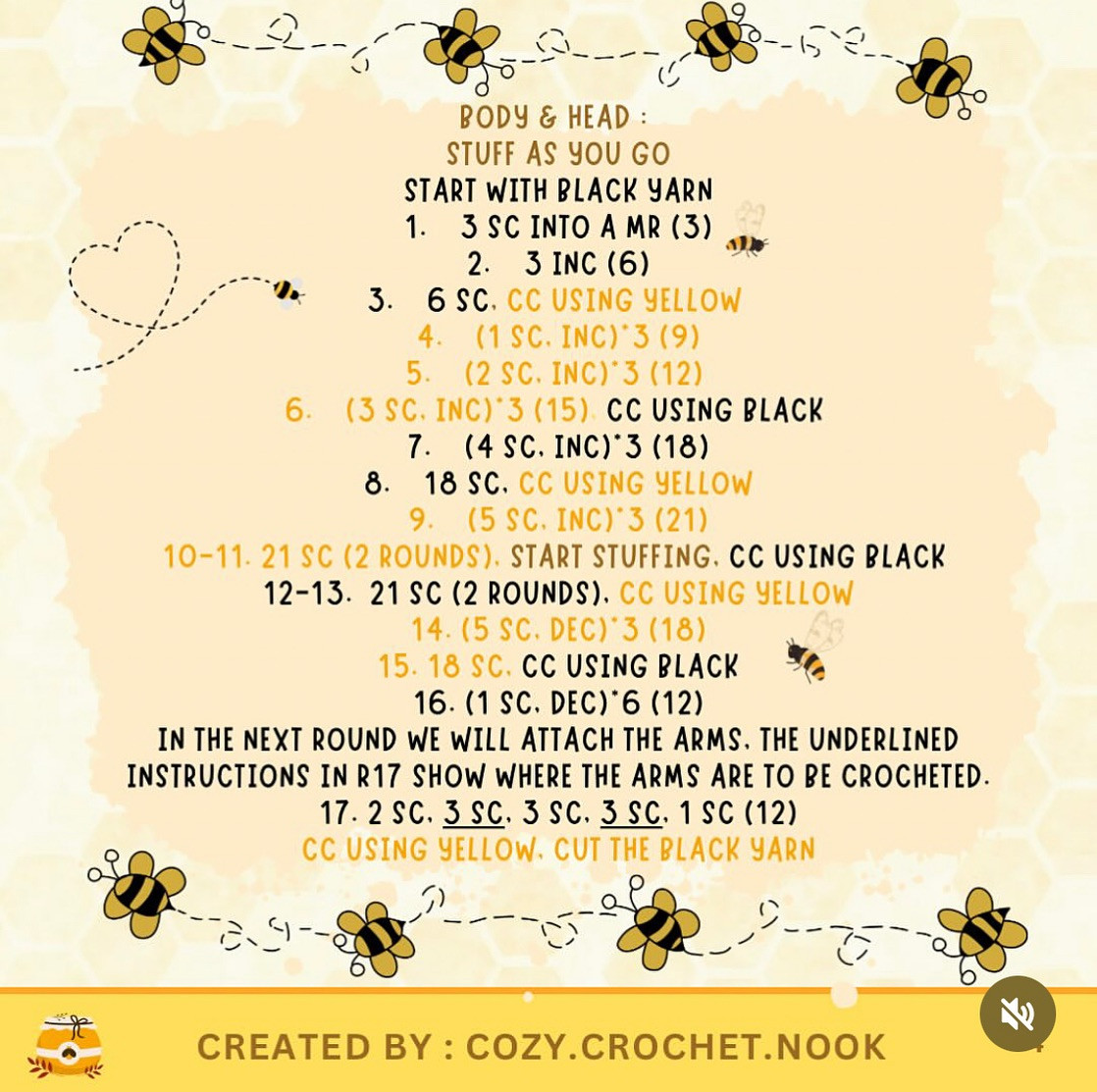 Free Crochet Pattern: Betty the Bee Amigurumi