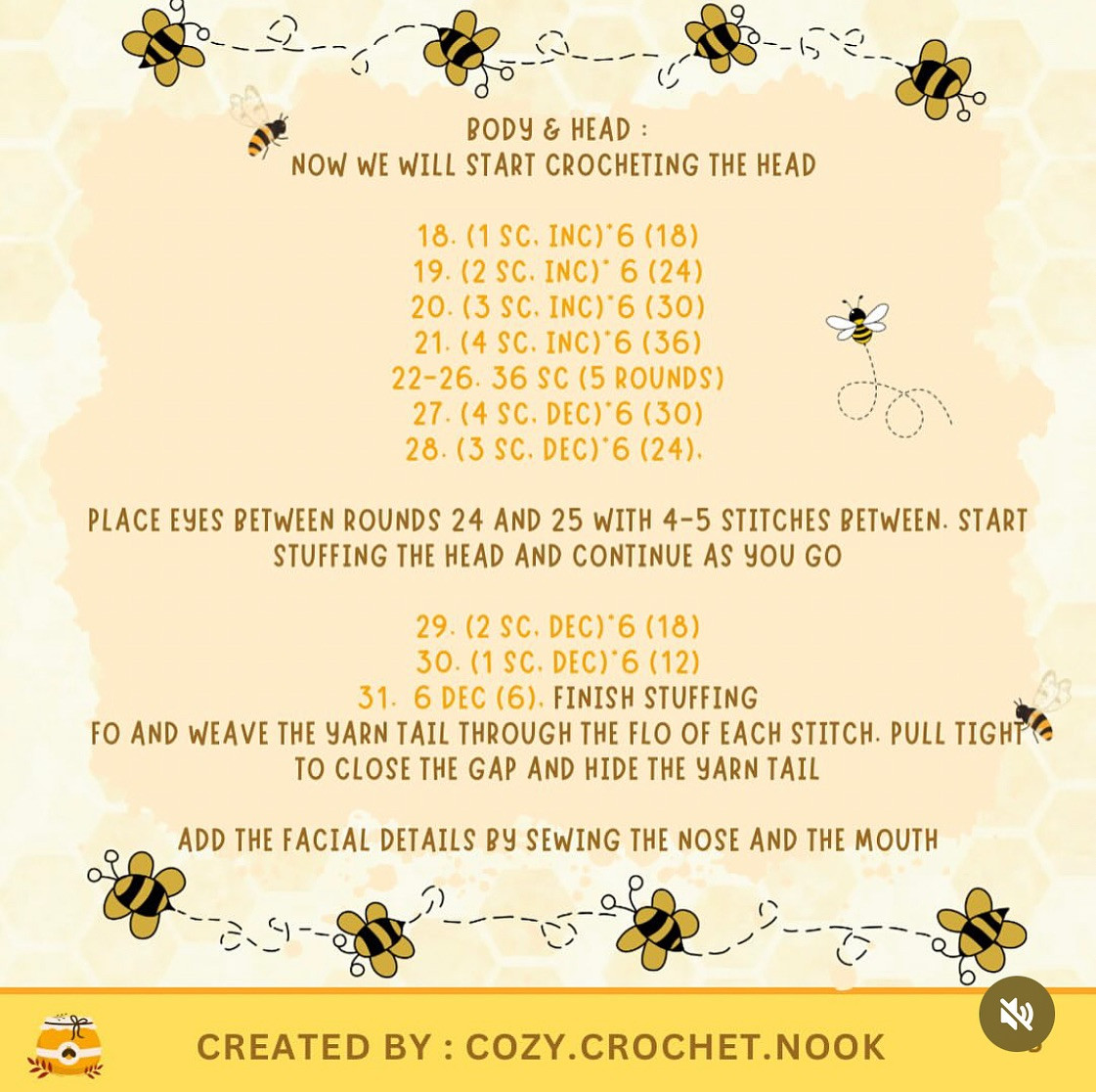 Free Crochet Pattern: Betty the Bee Amigurumi