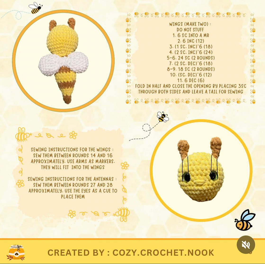 Free Crochet Pattern: Betty the Bee Amigurumi